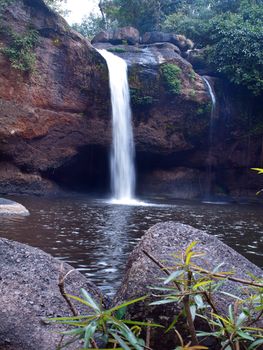 Haew Suwat Waterfall, Khao Yai National Park, Nakhon Nayok, Thailand. This national park is elect as world heritage forest complex from UNESCO