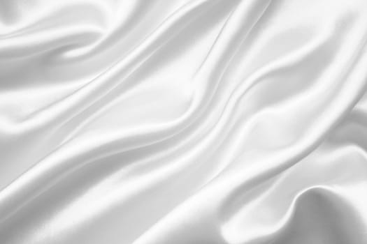 Smooth elegant white silk or satin can use as wedding background 