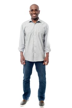 Full length image of a casual young man