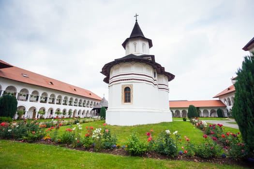 Sambata, Romania - June 24, 2012: Church inside Sambata de Sus Monastery in Transylvania, Romania