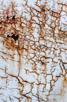 Rusty metal surface with rich and various texture