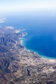 Aerial view of Sierra Nevada in Spain