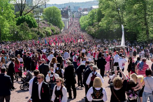 OSLO - MAY 17: Norwegian Constitution Day is the National Day of Norway and is an official national holiday observed on May 17 each year. Pictured on May 17, 2014