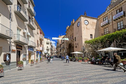 CATANIA, ITALY - APRIL 16: Catania is an Italian city on the east coast of Sicily facing the Ionian Sea, on April 16, 2014. It is the capital of the Province of Catania, and is the second-largest city in Sicily and the tenth in Italy.