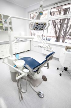 Dentist office, equipment, bright colorful tone concept