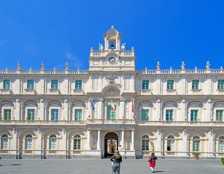 CATANIA, ITALY / APRIL 15: The University of Catania (Italian: Universit�� degli Studi di Catania) is a university located in Catania and founded in 1434. It is the oldest university in Sicily. With a population of over 60,000 students, it is the main university in Sicily. Pictured on April 15, 2014