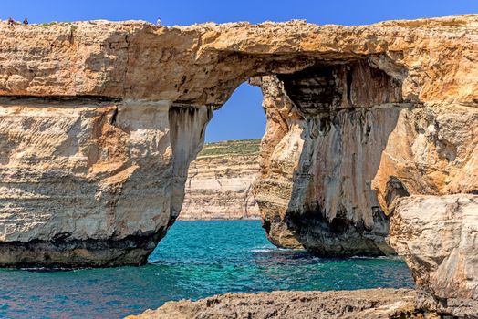 The world famous Azure Window in Gozo island - Mediterranean nature wonder in the beautiful Malta