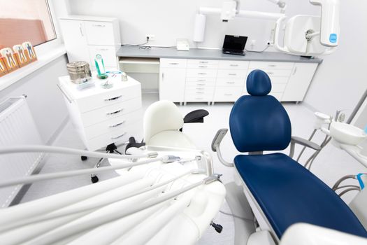 Dentist office, equipment, bright colorful tone concept