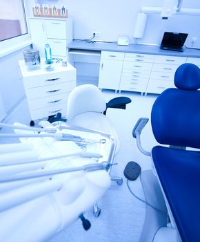 Dentistry office, bright colorful tone concept