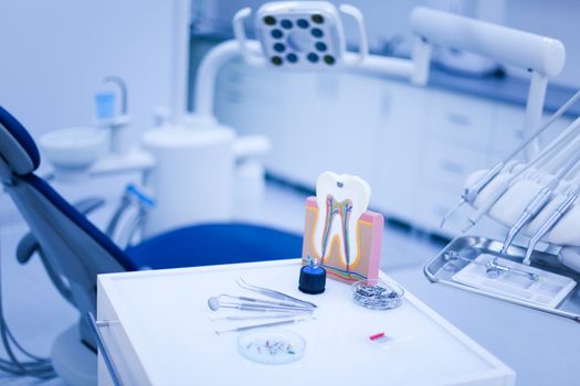 Dental office, bright colorful tone concept