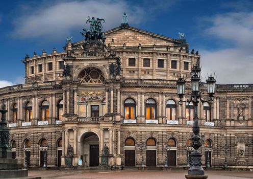 Semper Opera from outside in Dresden