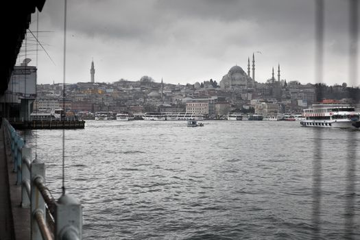 Suleymaniye Mosque. Taken from Galata Bridge