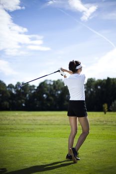 Golf, bright colorful vivid theme