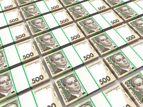 Stacks of ukrainian money