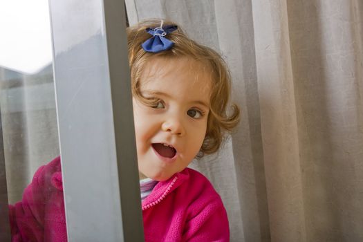 young girl portrait, at home