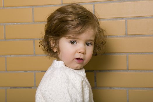 young girl portrait, at home