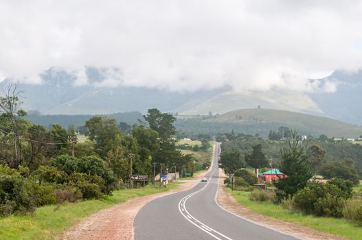 ROBINSON PASS, SOUTH AFRICA - JANUARY 2, 2015: Road view at the start of the pass