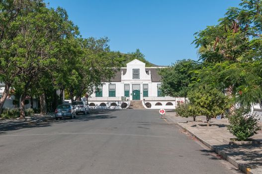 GRAAFF REINET, SOUTH AFRICA - JANUARY 6, 2015: Street view towards the Reinet House, one of more than 200 buildings in the town declared as a national monuments