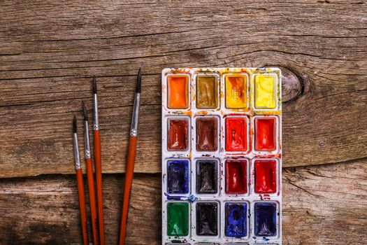 Colors, art. Colorful watercolor paint