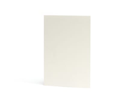 Empty greeting card isolated on white background