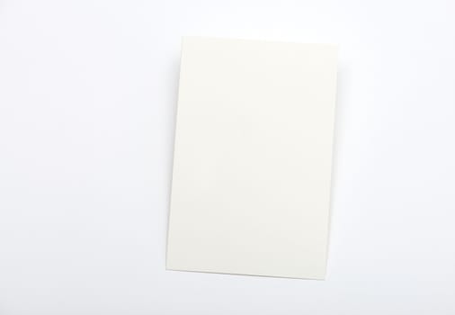 blank white card on a light background