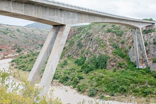 New road bridge over the Gouritz River between Riversdale and Mosselbay in the Western Cape Province of South Africa