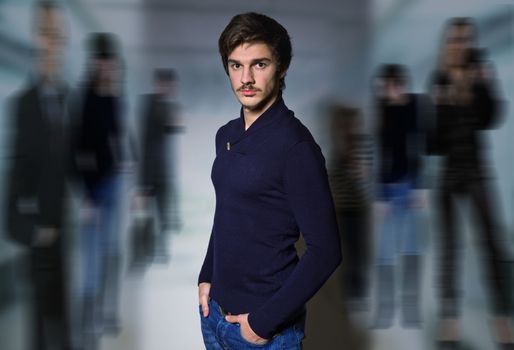 Studio portrait of a handsome young man