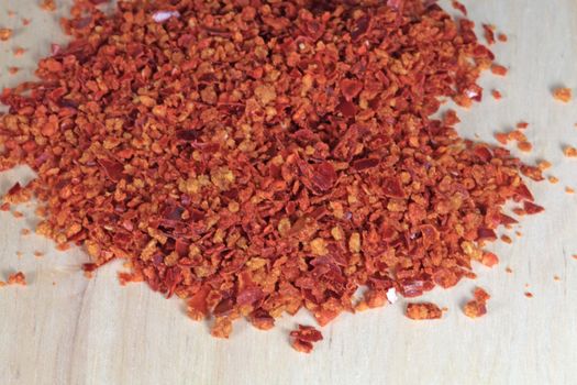 Macro photo of Aleppo pepper or pul biber.