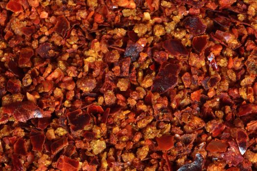 Macro photo of Aleppo Pepper or Pul Biber. 