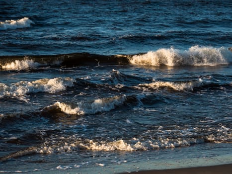 Beautiful View of seascape, Baltic sea waves