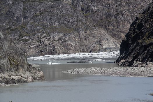 glacier in the coast of greenland