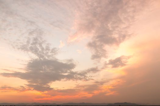 Sunset at National Park Khao Sam Roi Yot, Prachuab Khiri Khan province. Thailand