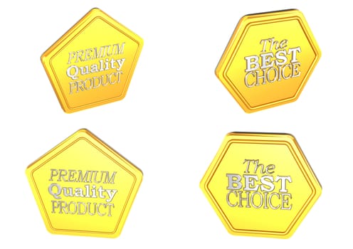 High Quality set of Sale product badges isolated on white.