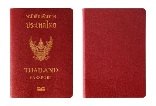 Thailand passport isolated on white