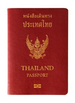 Thailand passport isolated on white