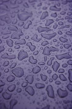 Full Frame of Water Drops on purple background