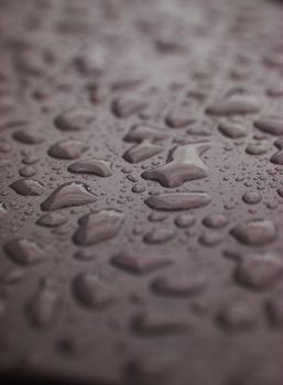 Full Frame of Water Drops on grey background