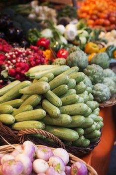 Scene at a Vegetable market in Paris