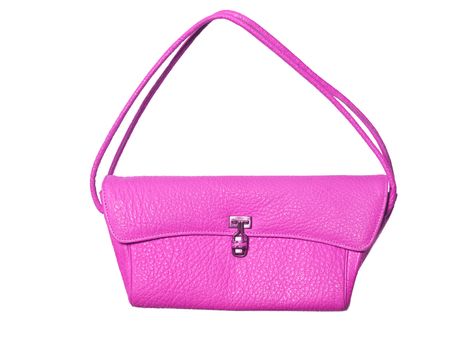 Pink purse isolated on white background