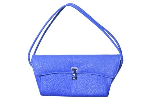 Blue purse isolated on white background