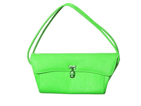 Green purse isolated on white background