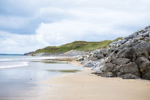 ballybunion beach beside the links golf course in county kerry ireland