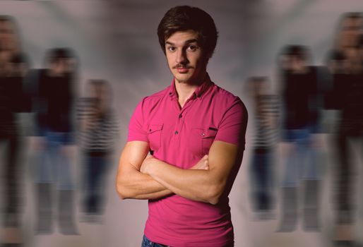 Studio portrait of a handsome young man