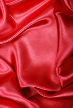 Smooth elegant red silk or satin can use as background 