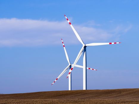 wind mills farm in Tarczew Poland