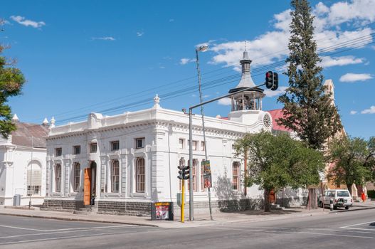 BEAUFORT WEST, SOUTH AFRICA - DECEMBER 1, 2014: Historical Dutch Reformed Mission church and parsonage where Drs. Christiaan and Marius Barnard were born. Circa 1872. Both buildings currently a museum
