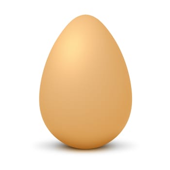 An image of a brown egg on a white background