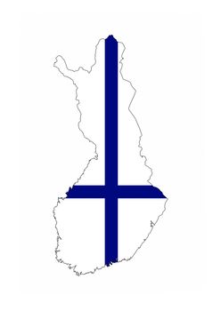 finland country flag map shape national symbol