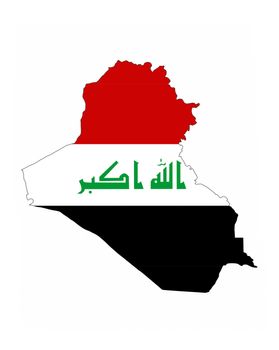 iraq country flag map shape national symbol