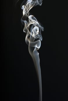 The Abstract smoke art on black background